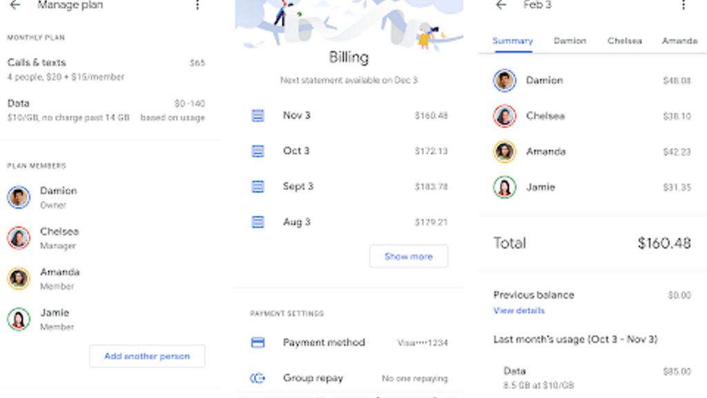 Billing Information Of Google Fi