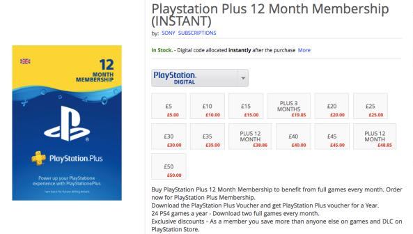 Play station plus subscription