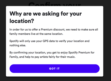 Spotify Location Policy