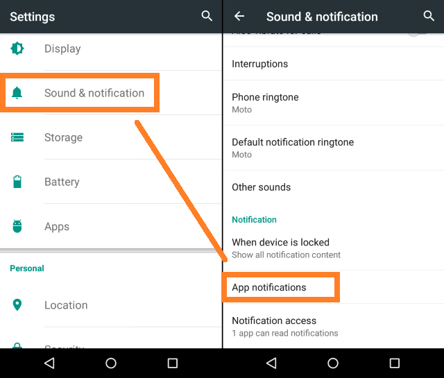 Turning Off Notifications on Android 5.0 Lollipop and Up