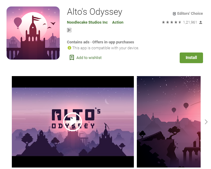 Best Adventure Games for Android Alto's Odyssey 