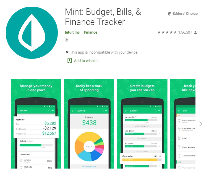 Mint Budget, Bills, & Finance Tracker