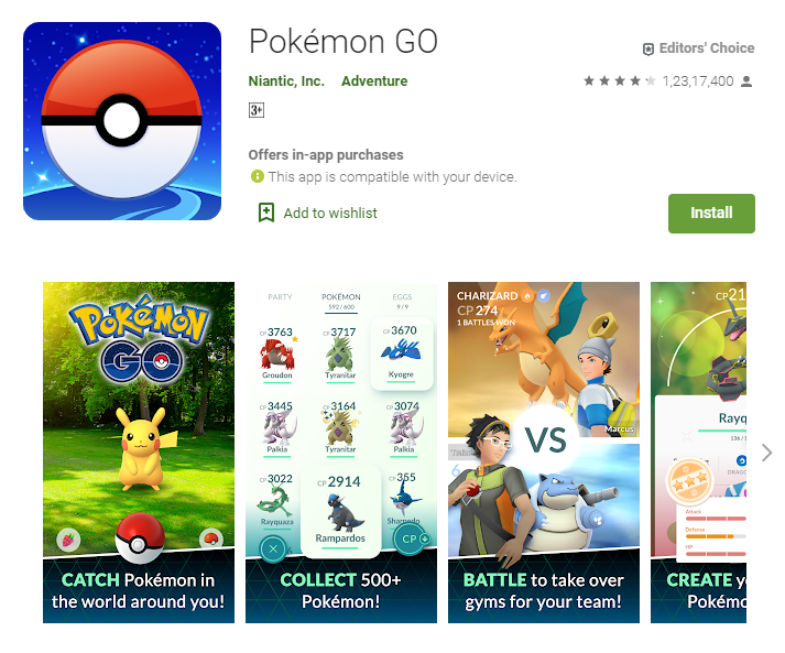 Best Adventure Games For Android - Pokemon Go