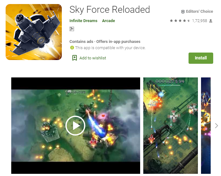 Best Adventure Games for Android | Sky Force Reloaded 