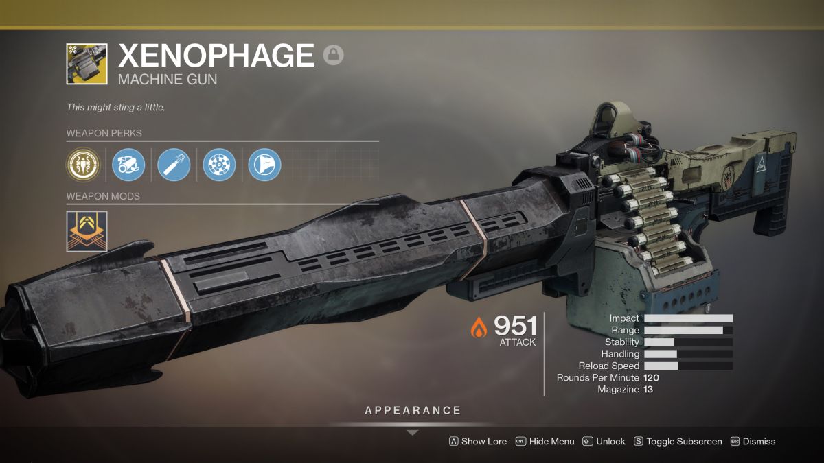 Xenophage, The Destiny 2 Machine Gun With A Bug In It, Is Also Bugged