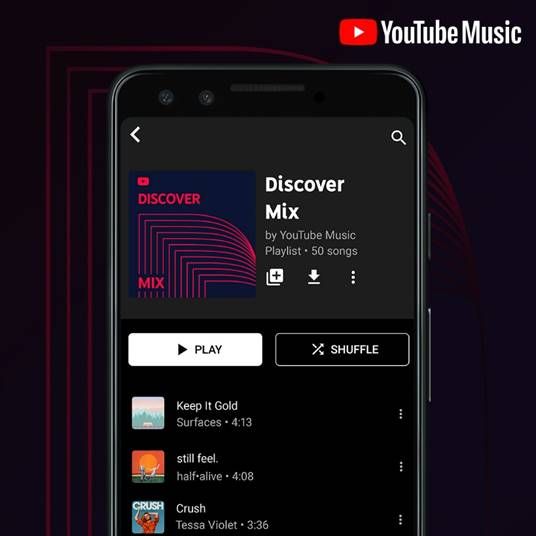 YouTube Music Discover Mix