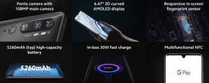 Mi Note 10 Features