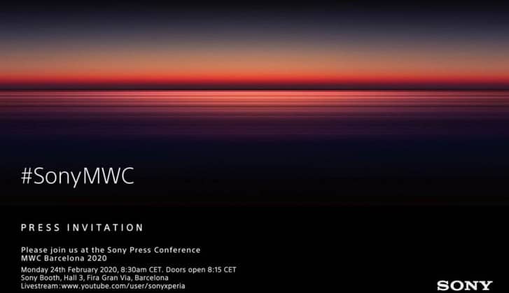 Sony MWC Press Invite