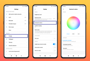 MIUI Colours and Contrasts