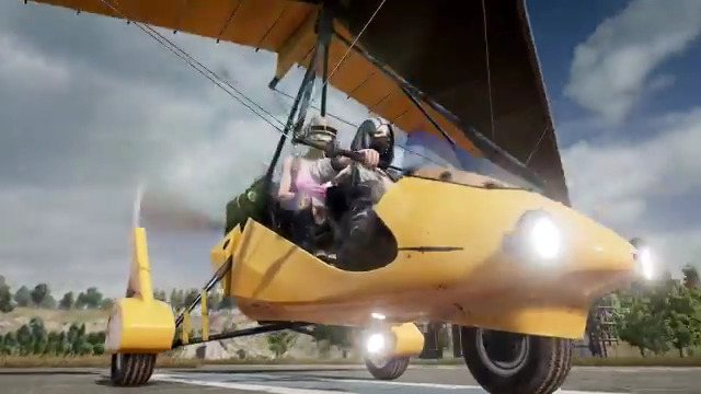 PUBG Player secures a grenade Elimination from a Gliders