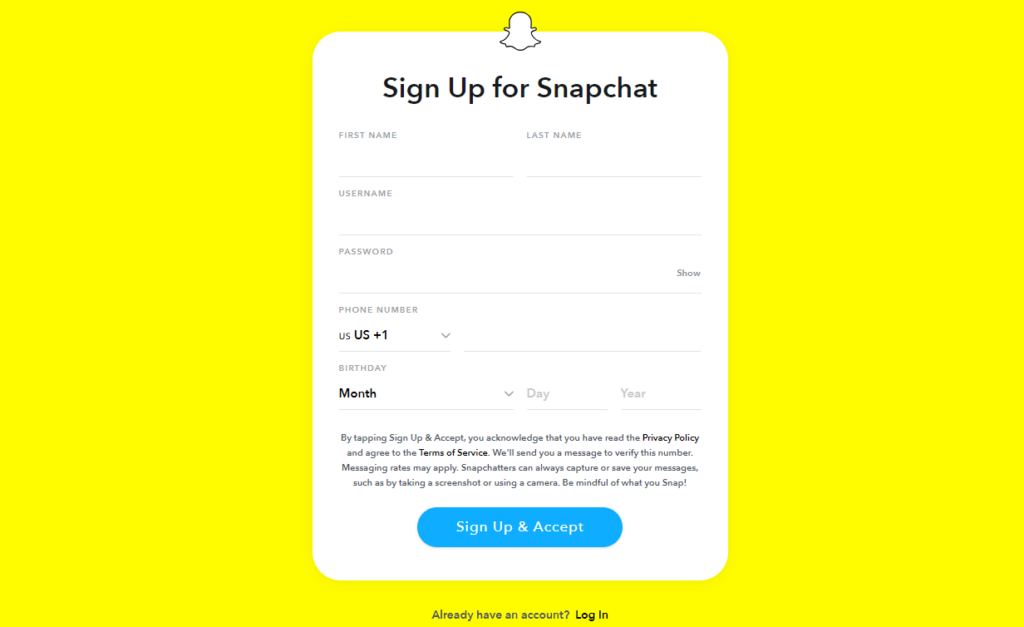 Snapchat new terms of service 2021