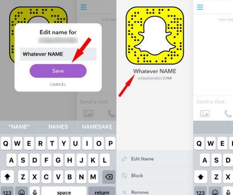 Edit/Add your Snapchat Display Name