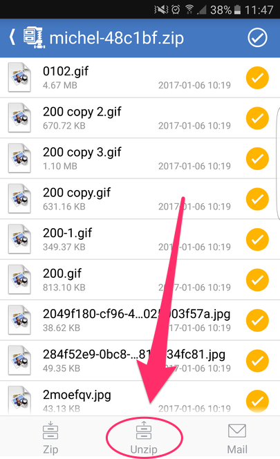 Unzip Files On Android