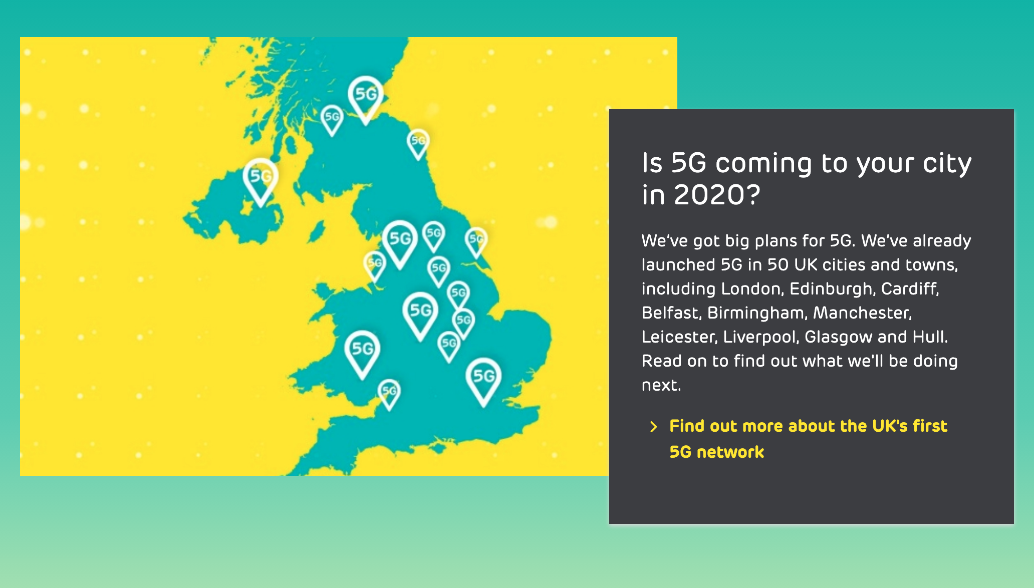 EE's Switches On 5G For 50 Cities, More To Join Next Year