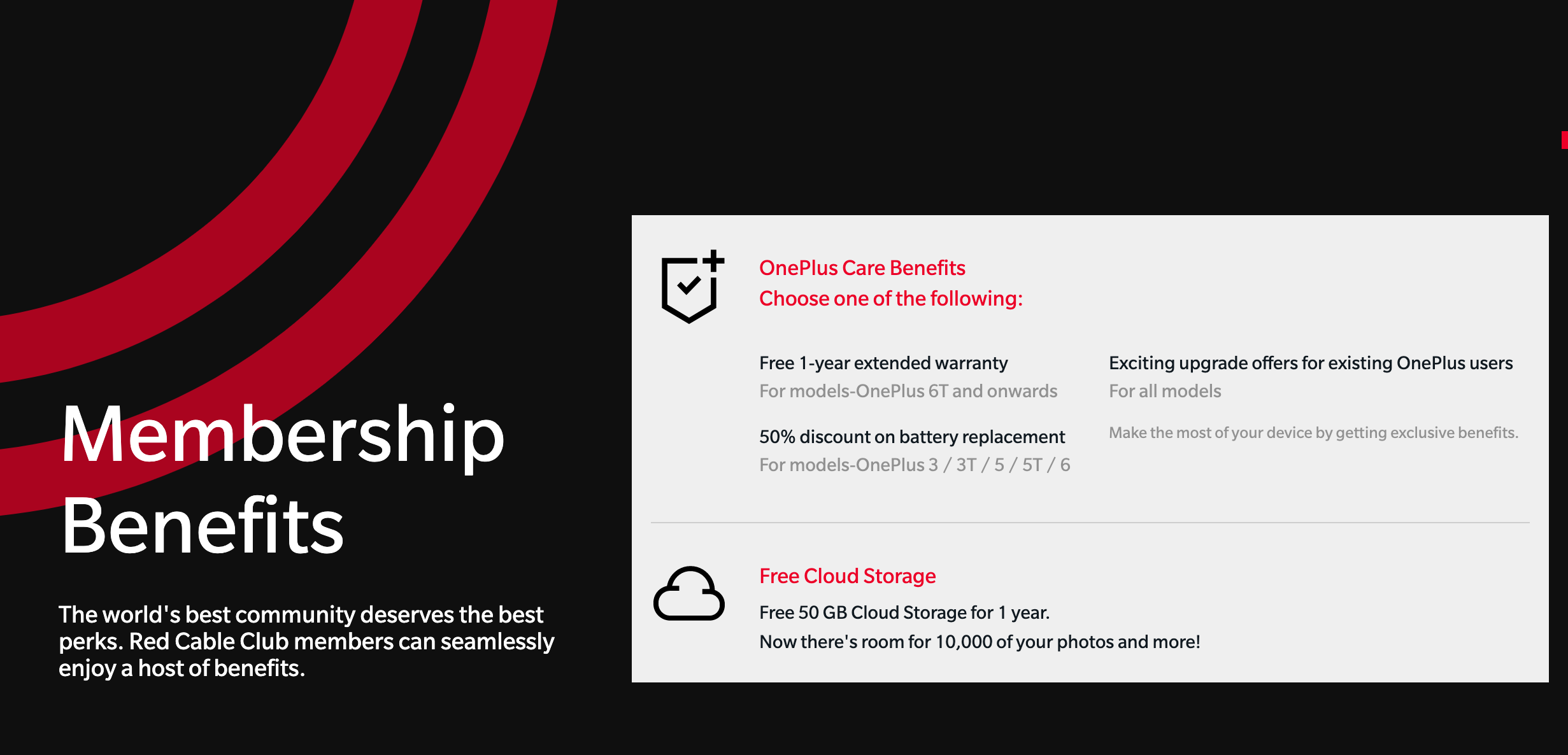 OnePlus Red Cable Club Rewards Program